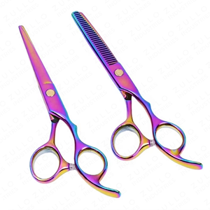 Ciseaux de coiffure de qualité supérieure, finition titane, acier inoxydable, ciseaux de barbier pour professionnels droitiers - Product Image 4