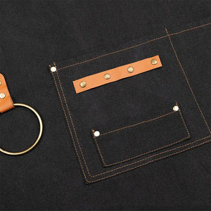 Tablier de cuisine personnalisé professionnel à dos croisé, design élégant avec deux poches pratiques - Product Image 3