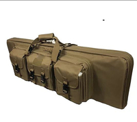 Sac tactique multifonctionnel unisexe imperméable antivol durable pour l'extérieur, étui souple long avec bandoulière et fermeture éclair en polyester