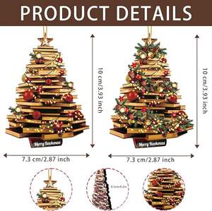 Wood <b>Book</b> Ornament with UV Printing Multifunction <b>Gift</b> for Special Occasions - Product Image 2