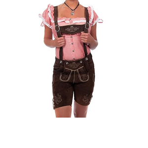 Classic German Mens Lederhosen Bavarian Festival Shorts Wholesale Canvas Straight <b>Pants</b> Oktoberfest Outfit - Product Image 2