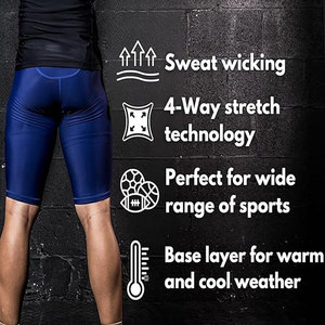 Gym <b>Shorts</b> 2 in 1 Polyester Quick Dry Outdoor <b>Compression</b> <b>Shorts</b> Running Fitted <b>Mens</b> Gym <b>Shorts</b> - Product Image 3