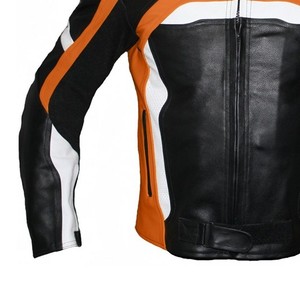 Veste de moto pour hommes de qualité supérieure prix de gros léger entièrement personnalisé anti-rides vestes de moto en cuir véritable - Product Image 2