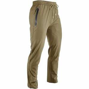 2025 verano hombres pantalones de Color sólido pantalones cordón cintura elástica bolsillo Casual hombres pantalón - Product Image 1