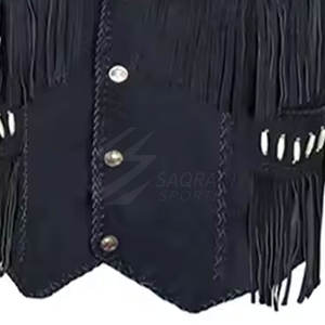 Prix raisonnable 100% cuir matériau Durable Cowboy cuir gilet meilleure qualité respirant hommes Cowboy cuir gilet - Product Image 4