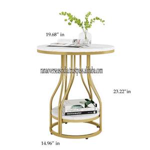 Mesa central redonda con marco de acero inoxidable dorado y mármol de alta calidad y lujo, mesa de centro de nuevo diseño, uso para el hogar, Hotel, Oficina - Product Image 6