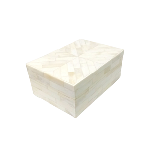Caja Rectangular con forma de hueso incrustado, caja multicolor para joyería, Fabricación en la India - Product Image 4