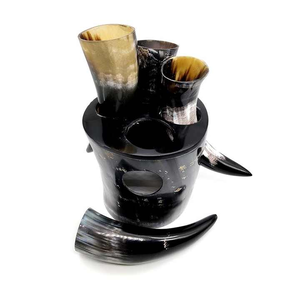 Corne à boire viking authentique faite à la main pour la bière, tasse à boire viking nordique classique pour les bars, restaurants à prix avantageux - Product Image 3