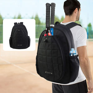 Grand sac de padel pickleball en nylon noir personnalisé pour sports de plein air sac à dos pour <span class=keywords><strong>raquette</strong></span> de tennis avec compartiment à chaussures - Product Image 3