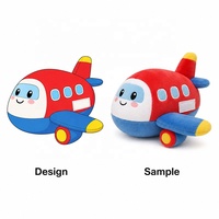 Mainan Boneka Pesawat Ukuran Kustom Pabrik, Isian Kapas PP Lembut, Mainan Anak untuk Mesin Cakar Mini, Kain Warna-warni, Hadiah