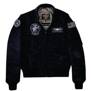 Áo khoác bomber nam chất liệu satin polyester đen tùy chỉnh, chống thấm nước, dày dặn, kiểu dáng streetwear rộng rãi, có size lớn cho nữ - Product Image 2