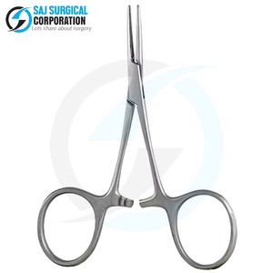 Fórceps de arteria Adson profesional, instrumento quirúrgico de acero inoxidable, mordazas de carburo de tungsteno para hemostasia, fuente de alimentación Manual - Product Image 3