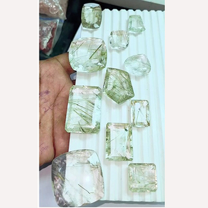 79 piezas de cuarzo rutilo dorado natural de 15mm a 40mm cojín Octágono faceta ovalada 1651 Cts lote Iroc ventas piedras preciosas sueltas US $298 - Product Image 5