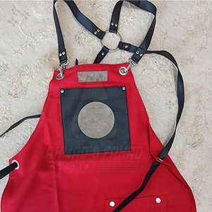 2026 Handmade Comfortable <b>Men</b> Leather <b>Apron</b> Vest Style Durable Full Protection Adjustable Straps <b>for</b> <b>BBQ</b> and Work - Product Image 4