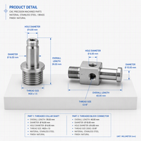 Bouton moleté usiné CNC sur mesure, écrou à molette OEM, adaptateur de tube, insert à bride, guide-boulon et goupille de centrage – Vente en gros directe usine
