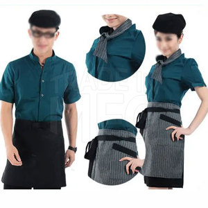 Uniformes unisexes de restaurant et de bar les plus vendus Ensembles teints en couleur du fabricant professionnel à bas prix - Product Image 4