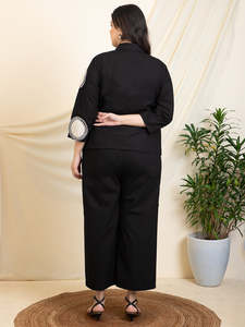 Women's Solid Ankle Length Shirt with <b>Trouser</b> Cord Set For Women Cotton Long Jumpsuits Western Dress for Women Stylish Design - Product Image 5