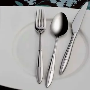 Ensembles de couverts design avec poignée en résine Ensembles de couverts Ustensiles de cuisine Restaurant Table à manger Ensemble de couverts Plaqué Or Fini - Product Image 3