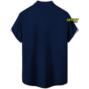 Wholesale Summer Loose Fit Breathable Casual Buttons Big Size <b>Hawaiian</b> Style Digital Printing T <b>Shirt</b> for Men Design - Product Image 6