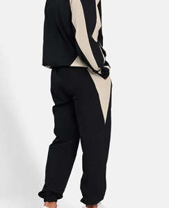 Vente en gros Ensemble de survêtements en nylon pour hommes Vêtements décontractés d'hiver de haute qualité Survêtement coupe-vent à fermeture éclair pour homme Ensemble OEM de 2 pièces de couleur unie - Product Image 2