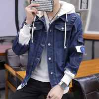 Jaket Kustom Pria Desain Warna Denim 2024 Harga Terbaik OEM 100% Katun Ramah Lingkungan Bernapas Tahan Angin Kasual Musim Dingin