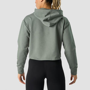 Mangas largas Ropa de moda Mujeres Crop Top Sudaderas con capucha Ropa al aire libre Mangas largas Crop Top Sudaderas con capucha - Product Image 3