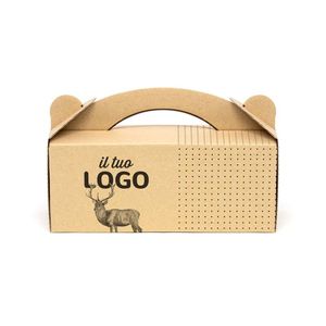 Caja de Cartón Reciclado Personalizada con Asa, 25x10x10 cm, Laminación Brillante - Product Image 3