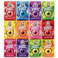 Bonbons Gélifiés Géants en Forme d'Œil Remplis de Confiture de Fruits, Étiquette Personnalisée, Vente en Gros OEM/ODM, pour Halloween (Halal / Casher)
