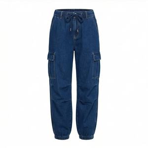 กางเกงคาร์โก้ลำลองสำหรับผู้หญิง ยอดนิยมสำหรับฤดูหนาว เหมาะสำหรับใส่ออกกำลังกายหรือใส่ในชีวิตประจำวัน มีเชือกผูกเอว ราคาแข่งขันได้ MOQ ต่ำ มีหลายแบบ - Product Image 1