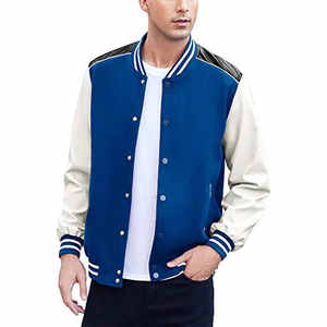 Trending Varsity Jackets Logotipo de impresión personalizado Chaqueta de béisbol de manga larga para hombres Chaqueta de béisbol universitaria en blanco liso para hombres - Product Image 2