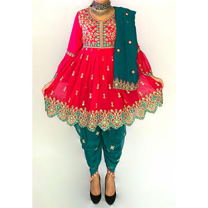 ชุดเดรสสตรีชาวอัฟกานิสถานปักลายตามสั่งชุดเดรสแบบดั้งเดิมผลิตจากผ้าที่มีคุณภาพดีที่สุดสำหรับงานเต้นรำแบบชนเผ่า - Product Image 4