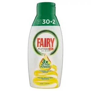 Fairy <b>Dishwasher</b> <b>Detergent</b> Gel – 384 Washes – 12 Bottles of 32 Washes – Lemon - Product Image 1