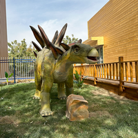 Modèle électrique en métal de dinosaure animatronique de taille réelle de capteur infrarouge pour des parcs d'attractions et des centres commerciaux