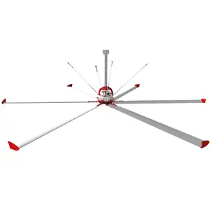 Made in ITÁLIA ventilador HVLS industrial para teto MODELO HURRICANE tamanho 6000mm. equipado com motoinversor brushless italiano