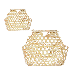 CESTA DE REGALO DE BAMBÚ Multiusos Presentación de regalo sostenible, reutilizable, hermosa y respetuosa con el medio ambiente - Product Image 1