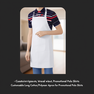 Grembiule Personalizzabile Lungo in Cotone/Poliestere per Magliette Polo Promozionali - Product Image 3