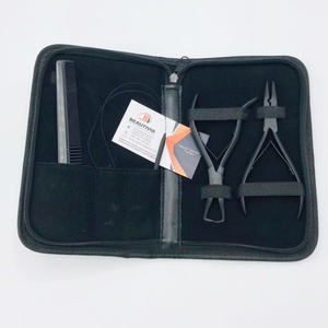 Kit de herramientas de extensión de cabello, alicates de ajuste de eliminación de acero inoxidable negro, cuentas para mejorar el Color del cabello saludable, hilos ecológicos - Product Image 1