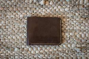 Premium Luxury Genuine <b>Leather</b> Open Foldable Bi-Fold <b>Wallet</b> Slim RFID Blocking Purse for <b>Men</b> with Cards BFW-0162 - Product Image 2