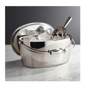 Double Wall <b>Ice</b> <b>Bucket</b> Insulated <b>Ice</b> <b>Bucket</b> <b>With</b> <b>Lid</b> Hammered Design Stainless Steel <b>Ice</b> <b>Bucket</b> - Product Image 5