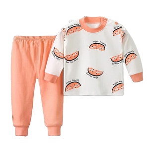 Vêtements pour enfants 2 pièces d'automne et d'hiver sous-vêtements pour enfants costumes pur coton garçons bébé vêtements d'automne pantalons d'automne - Product Image 4