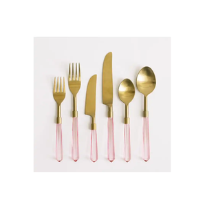 Dernière conception de couverts en acier, fourchette, cuillère et couteau, ensemble de couverts avec manche en résine et ustensiles de cuisine et restaurants - Product Image 3