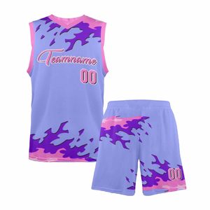 Maillots de basket-ball personnalisés pour équipe, respirants, avec impression par transfert thermique, logo, OEM, ensembles uniformes grande taille, antibactériens, séchage rapide - Product Image 2