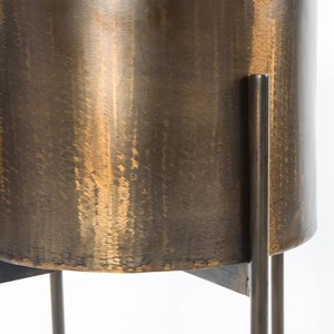 Maceta de metal redonda más vendida para una elegante exhibición de plantas de interior disponible a precio mayorista - Product Image 2