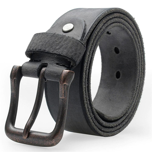 2025 cinturones de cuero genuino de ropa informal para hombres más vendidos con hebilla de acero de calidad elegante cinturones de cuero con logotipo personalizado - Product Image 3