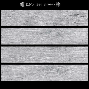 Azulejos de cerámica de madera brillante de 200x1200mm de diseño moderno, azulejos de suelo y pared ignífugos impermeables, embalaje de techos artísticos - Product Image 4