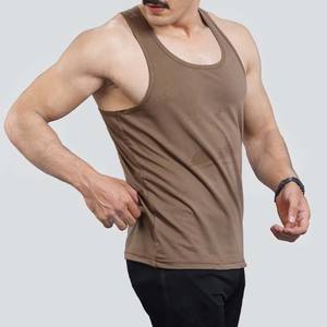 2025 meilleure qualité sans manches vêtements de sport hommes Singlet solide gilet entraînement Fitness Gym débardeurs pour hommes vêtements grande taille - Product Image 3