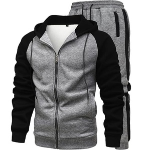 Conjunto Deportivo de Alta Calidad, Corte Ajustado, Lavado Ácido, con Cremallera, para Entrenamiento y Jogging, Sudadera con Capucha, Conjuntos Deportivos Personalizados, 100% Algodón Felpa, Conjunto de 2 Piezas - Product Image 4