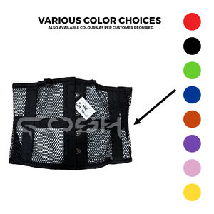 Corset serre-taille respirant en maille de coton noir, avec baleines en acier robustes, style Waspie - Product Image 6