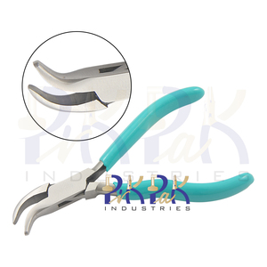 120mm Secure Stone Setting Pliers with PVC Handles Stainless Steel for Jewelry Making DIY <b>Crafting</b> Circlip & <b>Wire</b> Stripper - Product Image 1