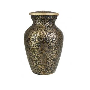 Urne funéraire en métal gravée de luxe en argent et or antique, urne funéraire pour cendres humaines adultes, urne commémorative, vente en gros, OEM, pots, urnes. - Product Image 5